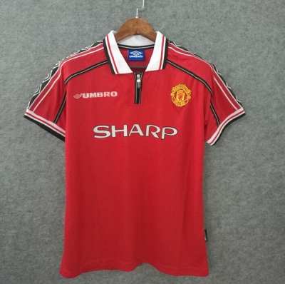 1998-99 M united retro Home Soccer Jersey