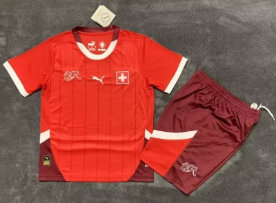 2425 Swizerland home kids Soccer Jersey