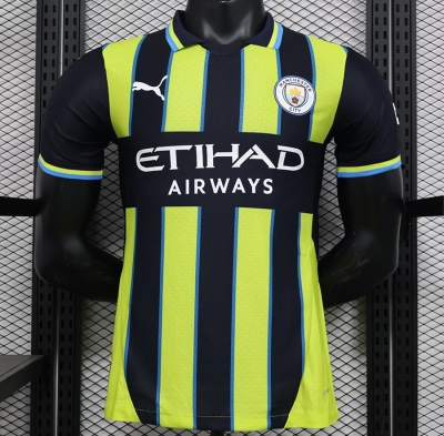 2425 M City Away Player Version Soccer Jersey