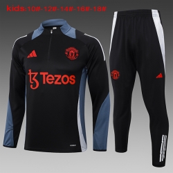 2024-25 Man U Half zipper Kids Training Suit