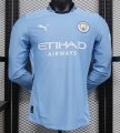 2425 M City Home Long Sleeve Player Version Soccer Jersey